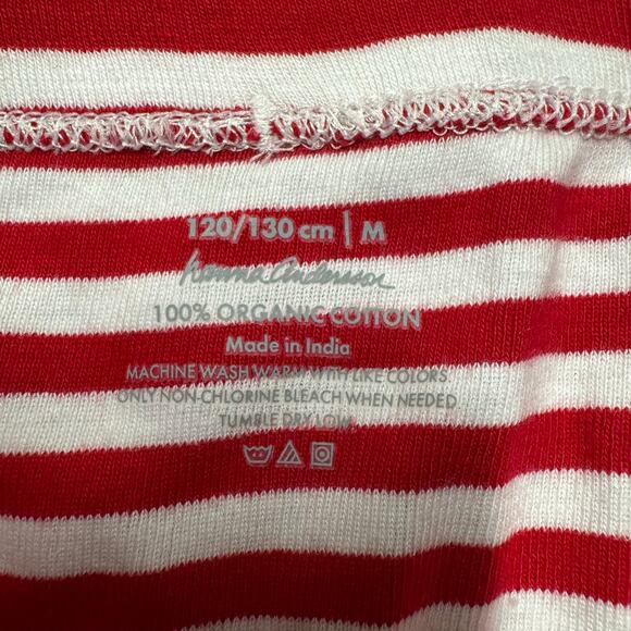 Hanna Andersson Red White Striped Bloomer Diaper Cover Holiday Pajamas Size 6-8 - Picture 4 of 5